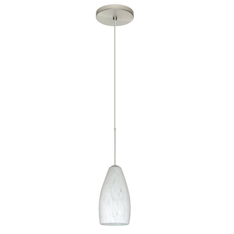 Besa 1XT-719819-LED-SN Karli One Light Pendant Satin Nickel