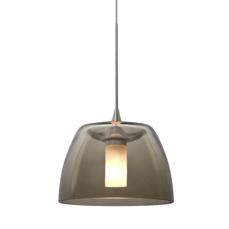Besa 1XT-SPURSM-SN Spur One Light Pendant Satin Nickel