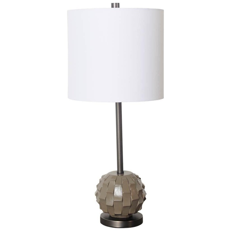 Brant Table Lamp Brown Resin | White Shade