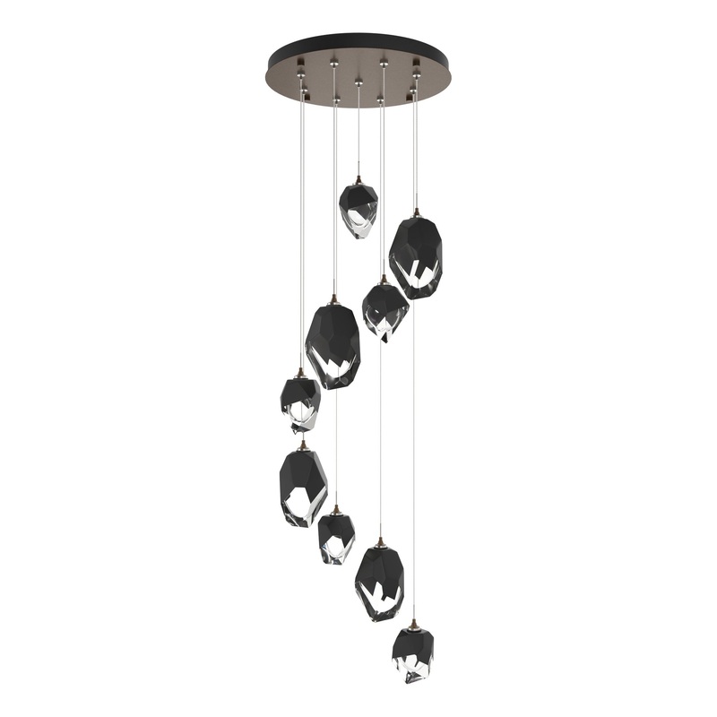 Chrysalis 9-Light Mixed Crystal Pendant Bronze Black Crystal (BP)