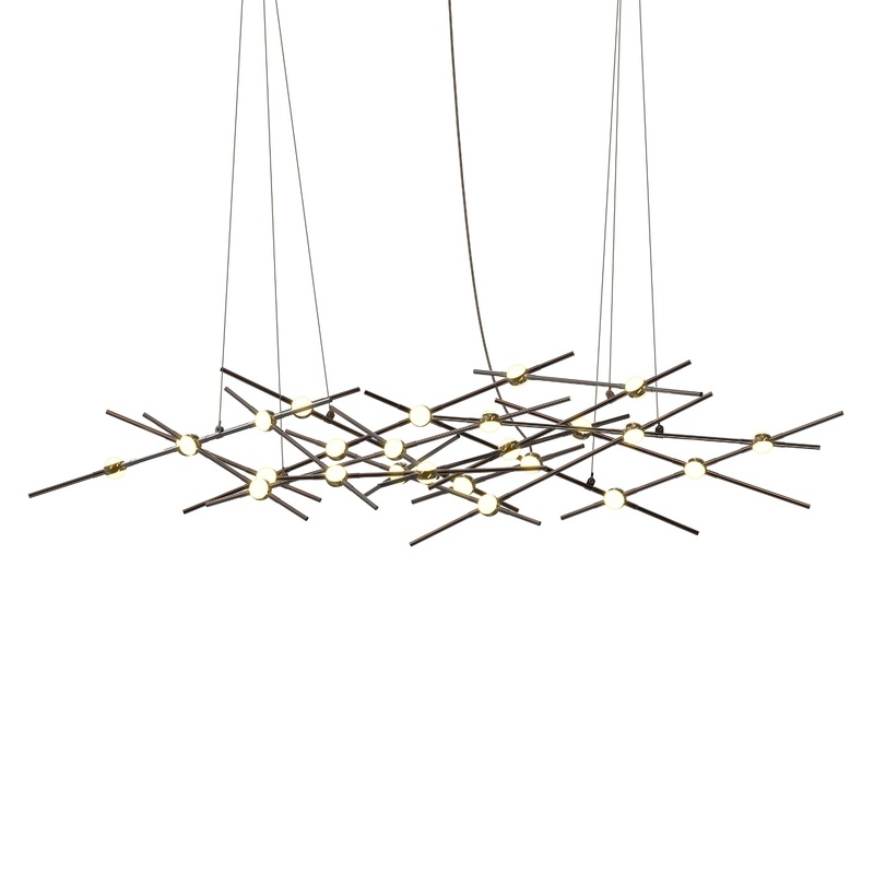 Constellation Ursa Minor Espresso Black with White Optical Acrylic 3000K 20′ Adjustable Cord/Cable