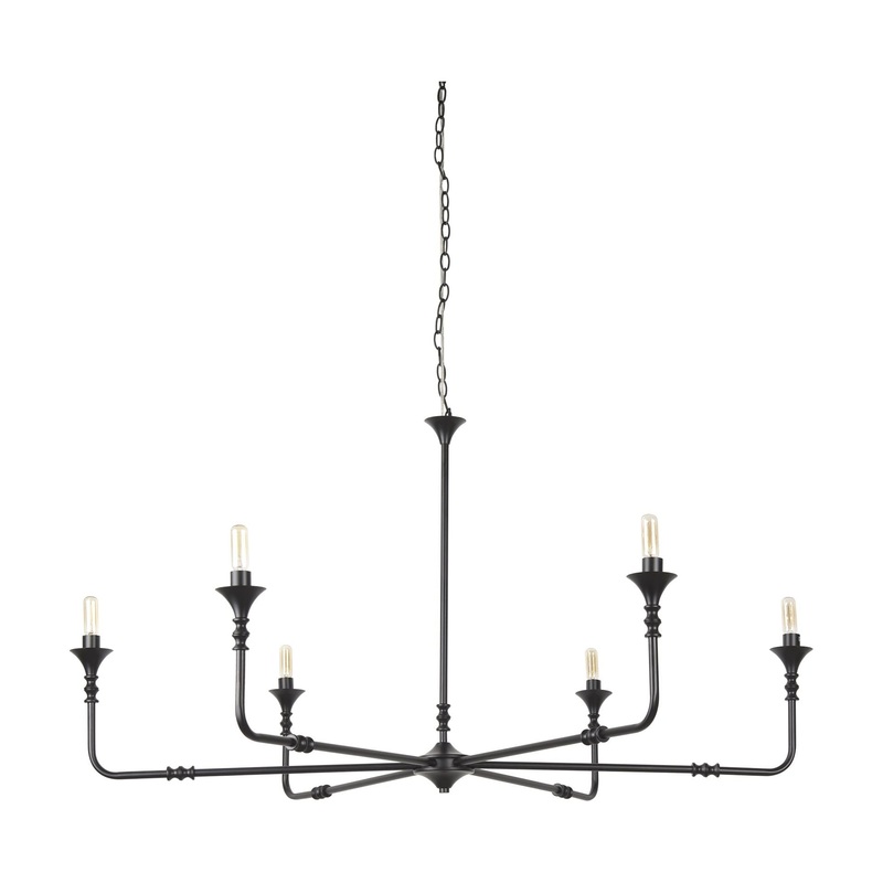 Gabriel Large Chandelier Matte Black