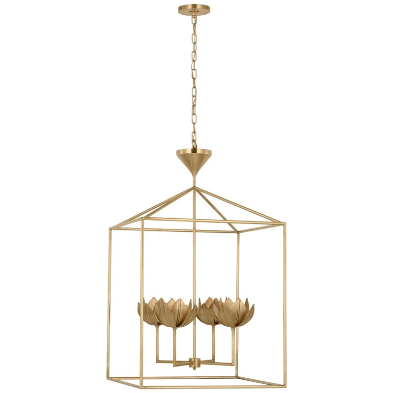 LED Lantern from the Alberto Collection in Antique-Burnished Brass Finish by Visual Comfort Signature