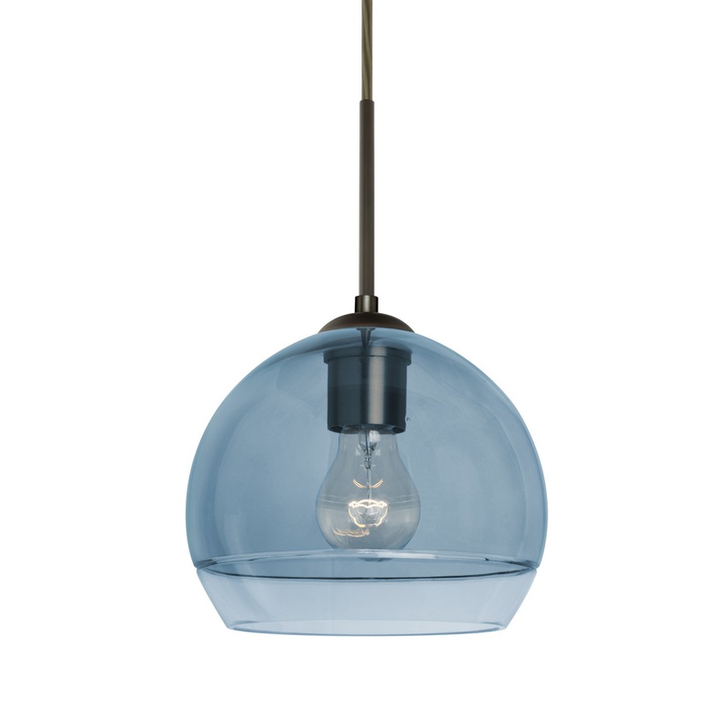 One Light Pendant from the Ally Collection in Bronze Finish by Besa