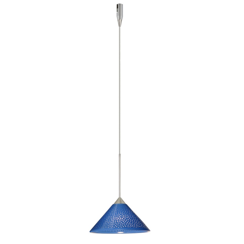 One Light Pendant from the Kona Collection in Satin Nickel Finish by Besa