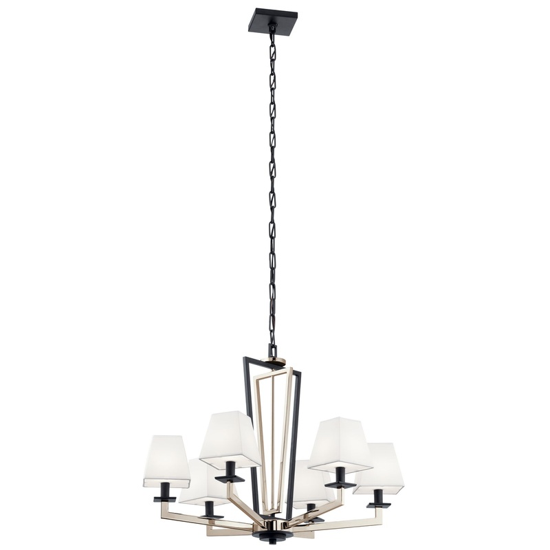 Six Light Chandelier from the Dancar Collection in Polished Nickel Finish by Kichler