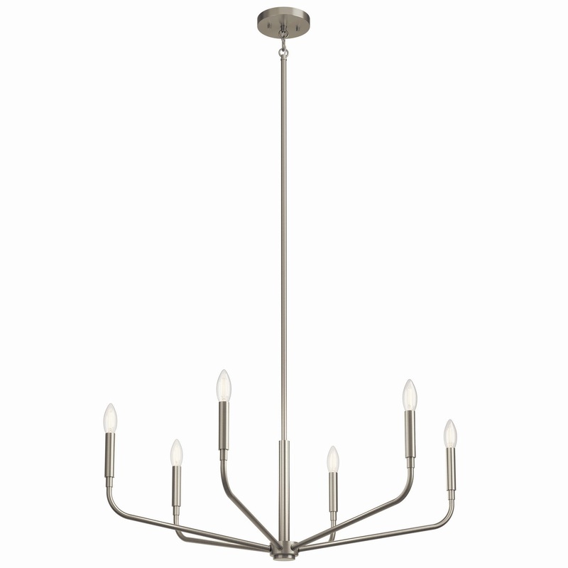 Six Light Chandelier from the Madden Collection in Brushed Nickel Finish by Kichler