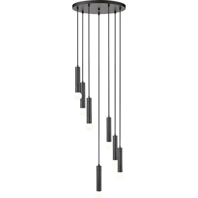 Stari 7-Light Chandelier Matte Black
