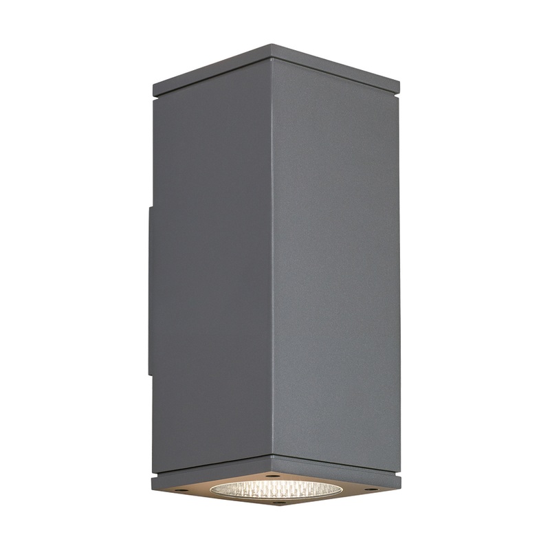 Tegel 12 Outdoor Wall Downlight Charcoal 4000K / 36-Degree Beam Button Photocontrol