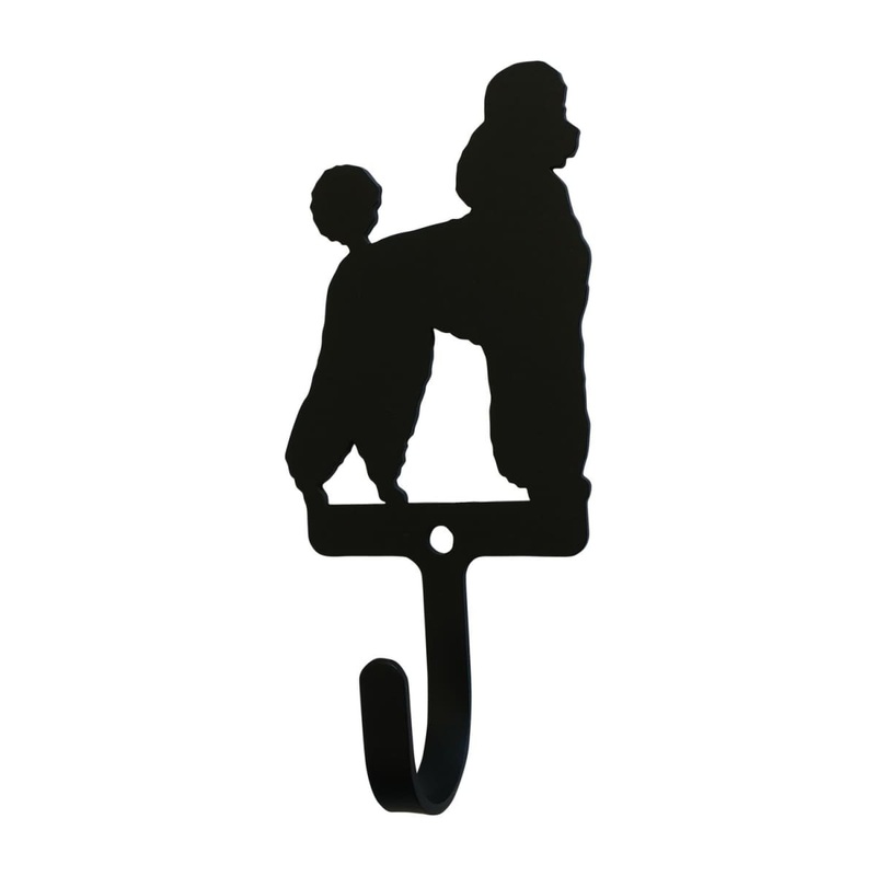 Village Wrought Iron WH-239-S Poodle Wall Hook Small