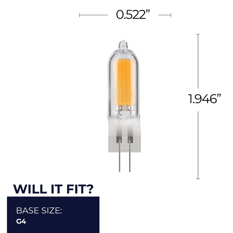 1.80Watt T5 Clear, 140  Lumens, G4 base, 12 Volt Light Bulb by Bulbrite