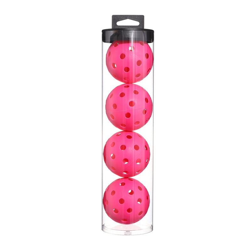 2 Tubes Pink Outdoor Pickleball Balls 4-Pack – Durable 40-Hole Design with Carry Tube(8 balls in total)