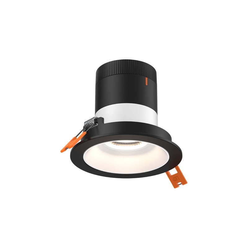 3″ Modular Downlight White with Black Trim 60 Degrees Regressed