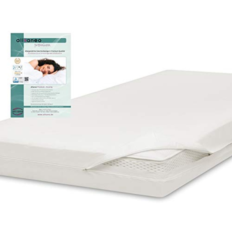 allsaneo Premium Encasing, coprimaterasso 180 x 200 x 30 cm, per chi soffre di allergie, extra morbido e leggero, rivestimento intermedio antiacaro per materasso