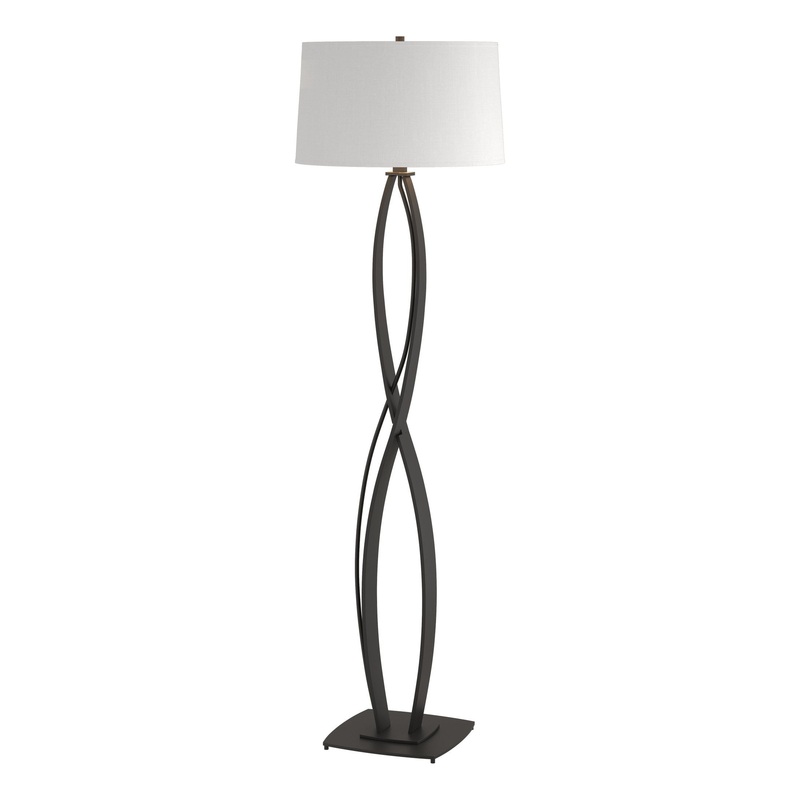 Almost Infinity Floor Lamp Black Natural Anna Shade (SF)