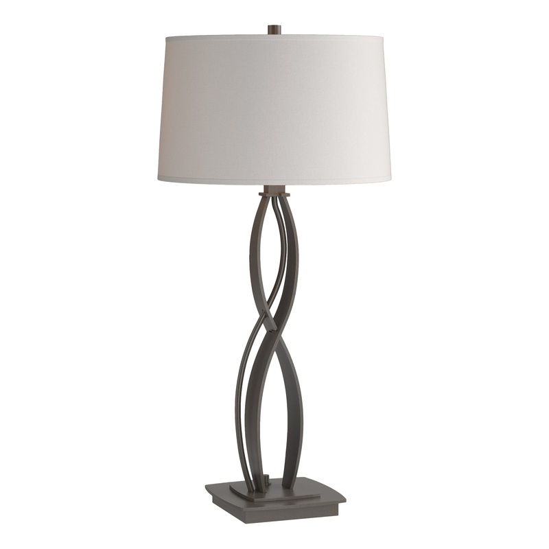 Almost Infinity Table Lamp Dark Smoke Flax Shade (SE)