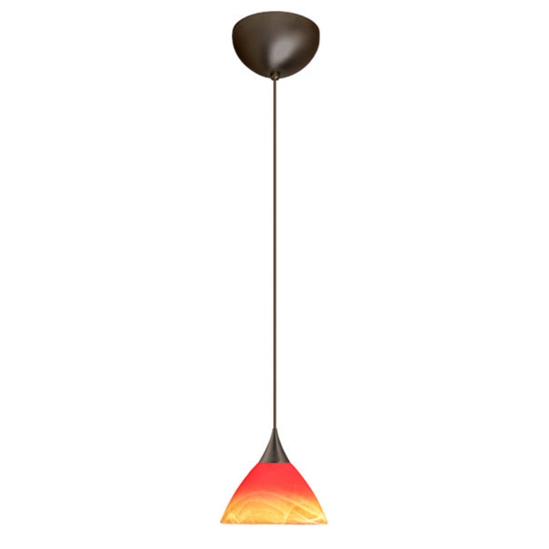 Besa 1XC-1743SL-BR Domi One Light Pendant Bronze