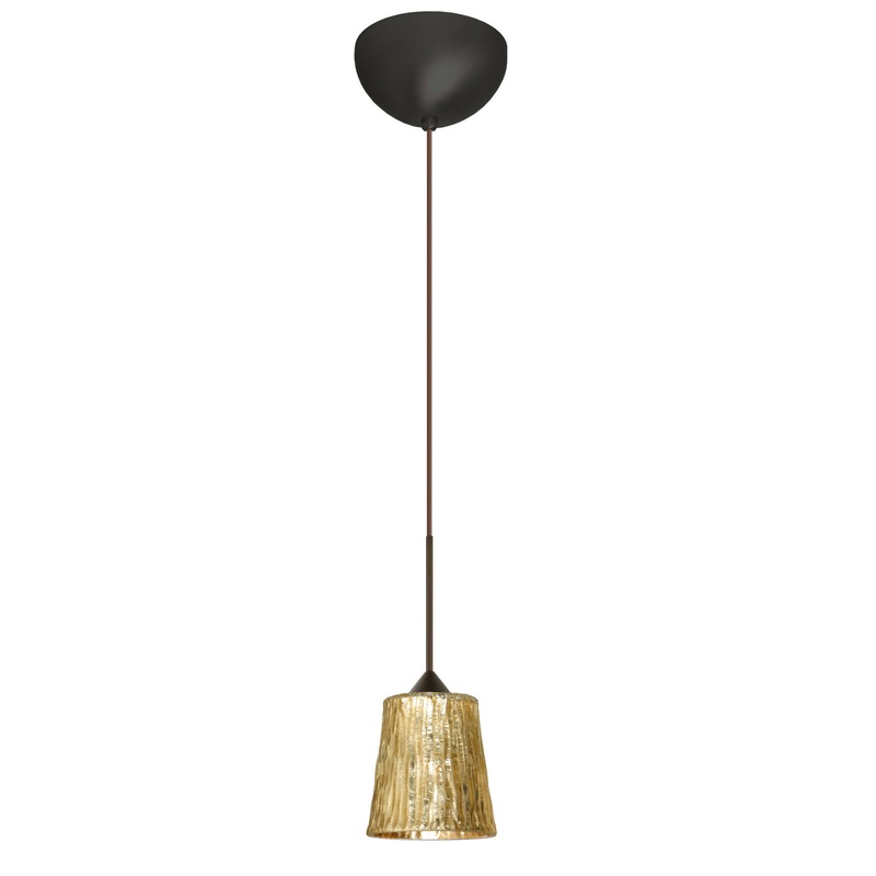 Besa 1XC-5125GF-LED-BR Nico One Light Pendant Bronze