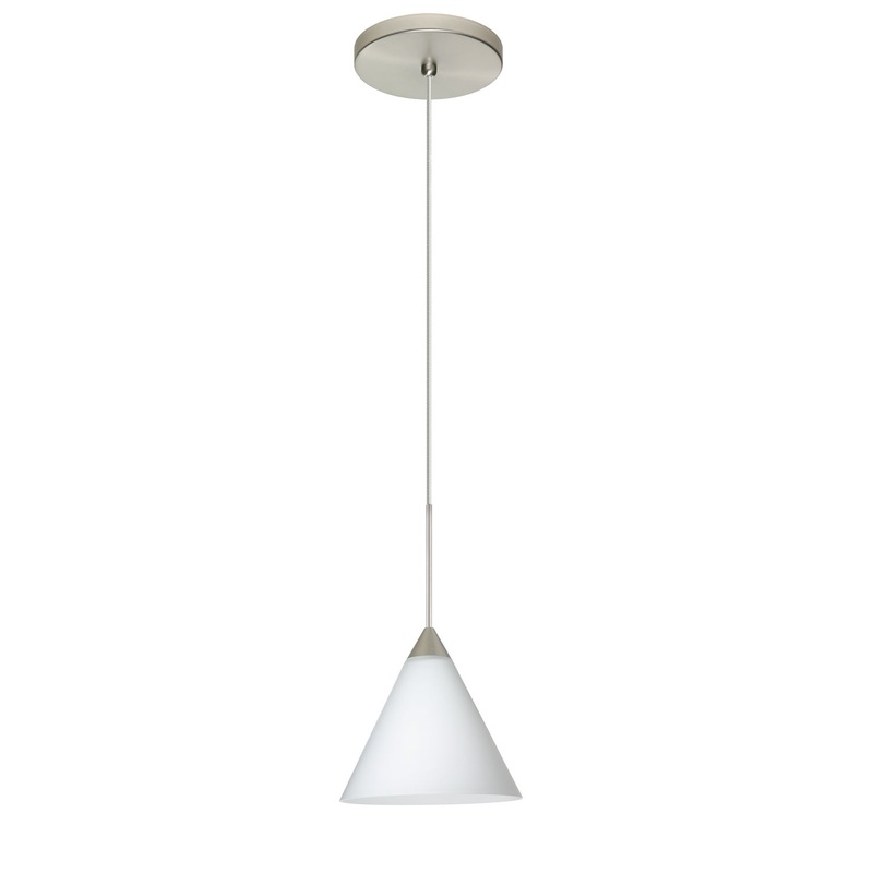 Besa 1XT-512107-LED-SN Kani One Light Pendant Satin Nickel