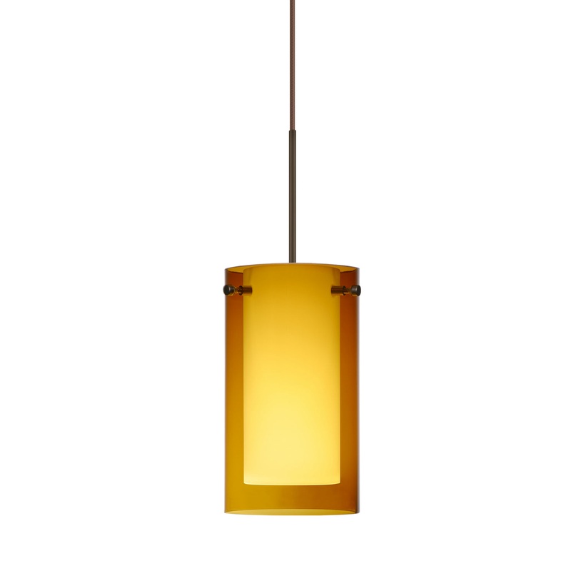 Besa X-G44007-LED-BR Pahu One Light Pendant Bronze