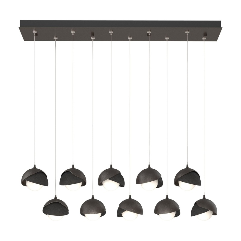Brooklyn 10-Light Double Shade Pendant Oil Rubbed Bronze Black
