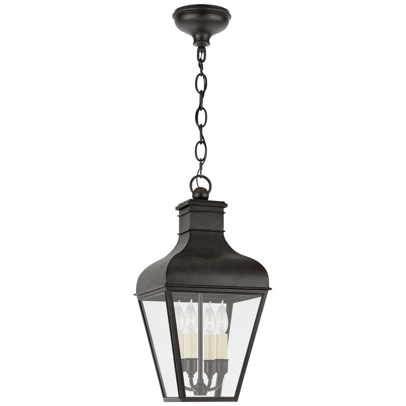Four Light Hanging Lantern from the Fremont Collection in French Rust Finish by Visual Comfort Signature