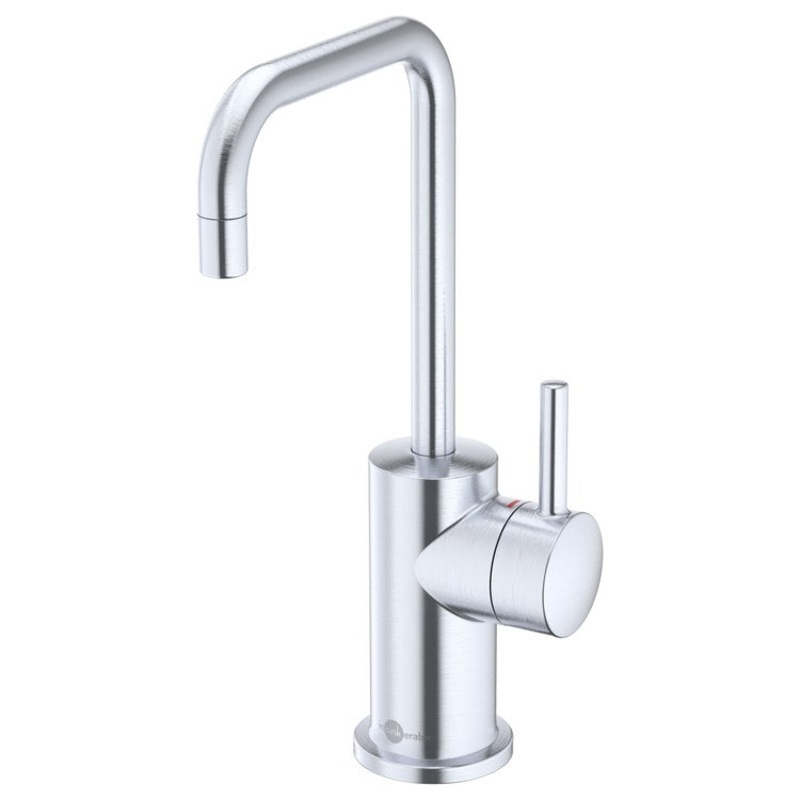 Hot Water Dispenser Showroom Modern 3020 Instant 1 Lever ADA Mid Arc Swivel 360 DEG Arctic Steel