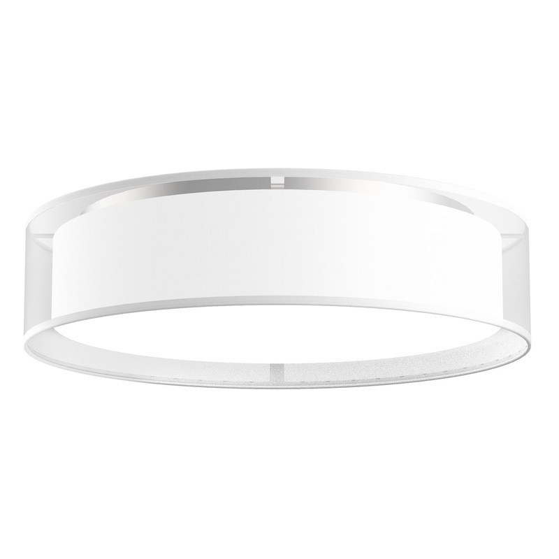 LED Flush Mount from the Dalton Collection in White Organza Finish by Kuzco Lighting