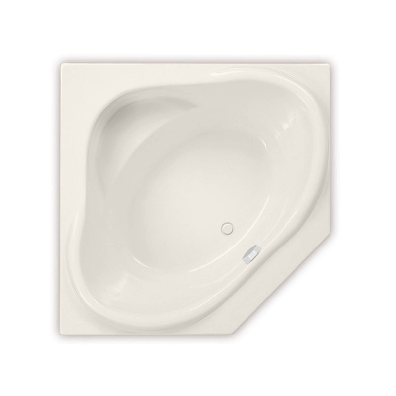 MAAX 101212-000-007-000 Nancy 54 x 54 Acrylic Drop-in Center Drain Bathtub in Biscuit