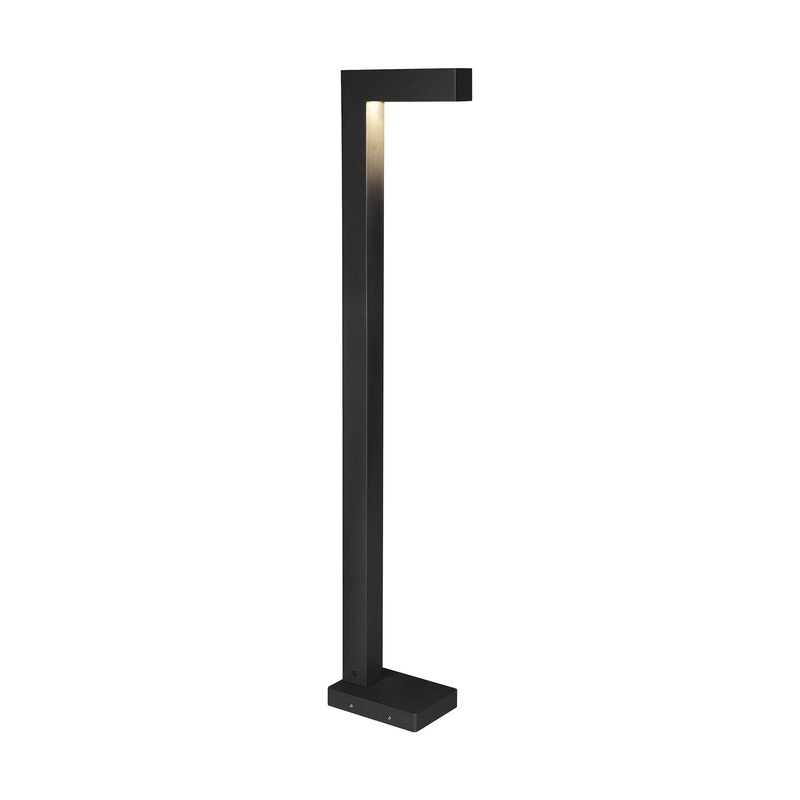 Strut 42 Outdoor Bollard Black 3000K In-Line Fuse