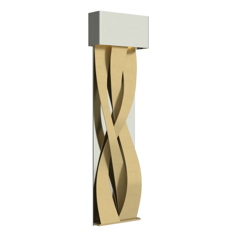 Tress Large LED Sconce Sterling Modern Brass