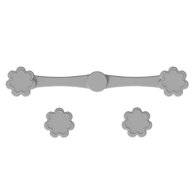 4piece Grey small flower Magnetic Silicone Clips – Food-Grade High-Temperature Air Fryer Paper Liner Holders