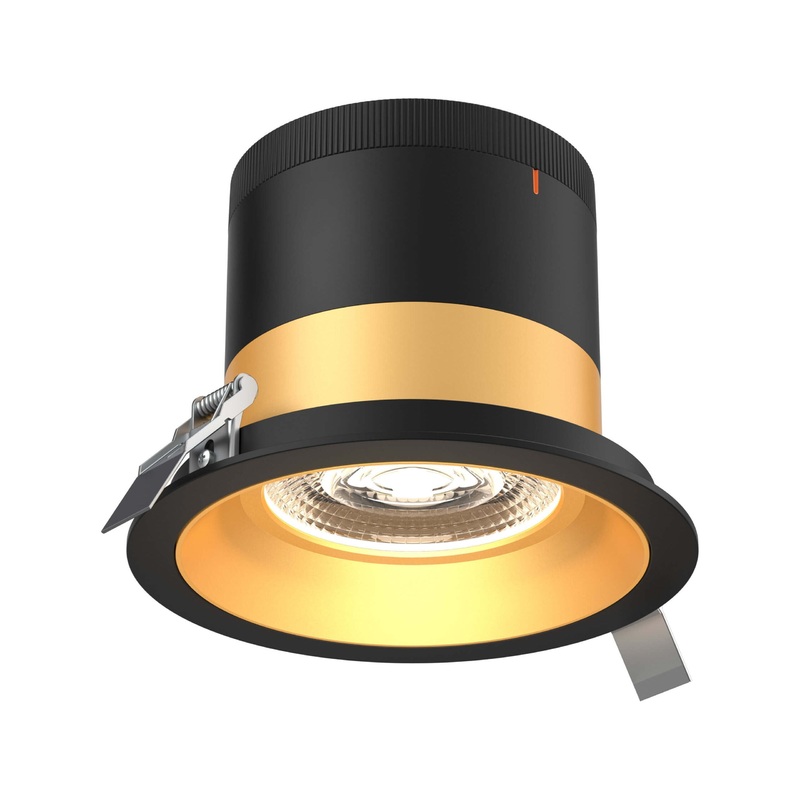 6″ Modular Downlight Gold with Black Trim 20 Degrees Regressed