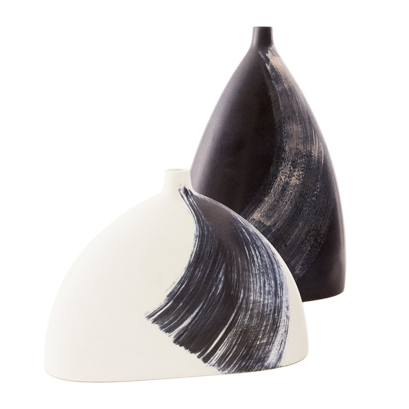 Arteriors 1091 Plymouth Vases, Set of 2 Midnight