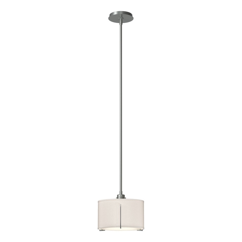 Exos Small Single Shade Pendant Vintage Platinum Flax Shade (SE)