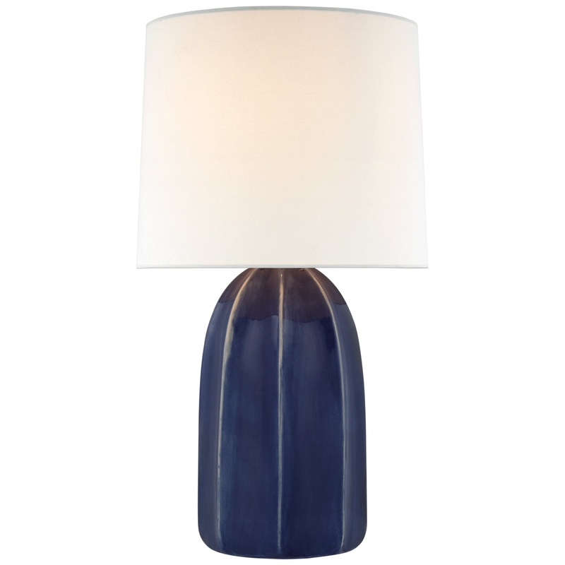 LED Table Lamp from the Melanie Collection in Frosted Medium Blue Finish by Visual Comfort Signature