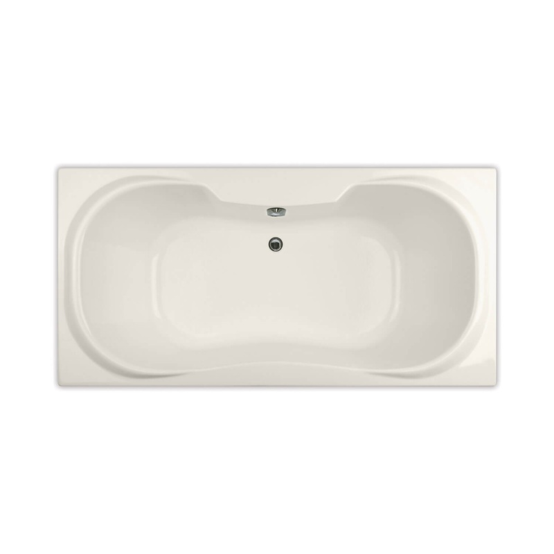 MAAX 101227-091-007-000 Cambridge 72 x 36 Acrylic Drop-in Center Drain 10 Microjets Bathtub in Biscuit