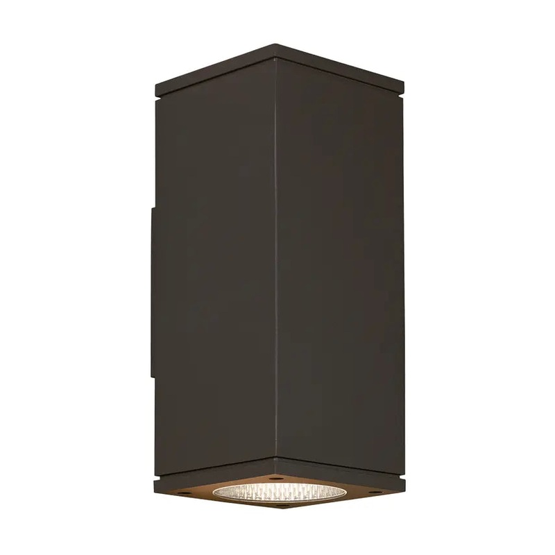 Tegel 12 Outdoor Wall Up & Downlight Black 3000K / 36-Degree Beam (Up) / 36-Degree Beam (Down) Button Photocontrol + Surge Protection