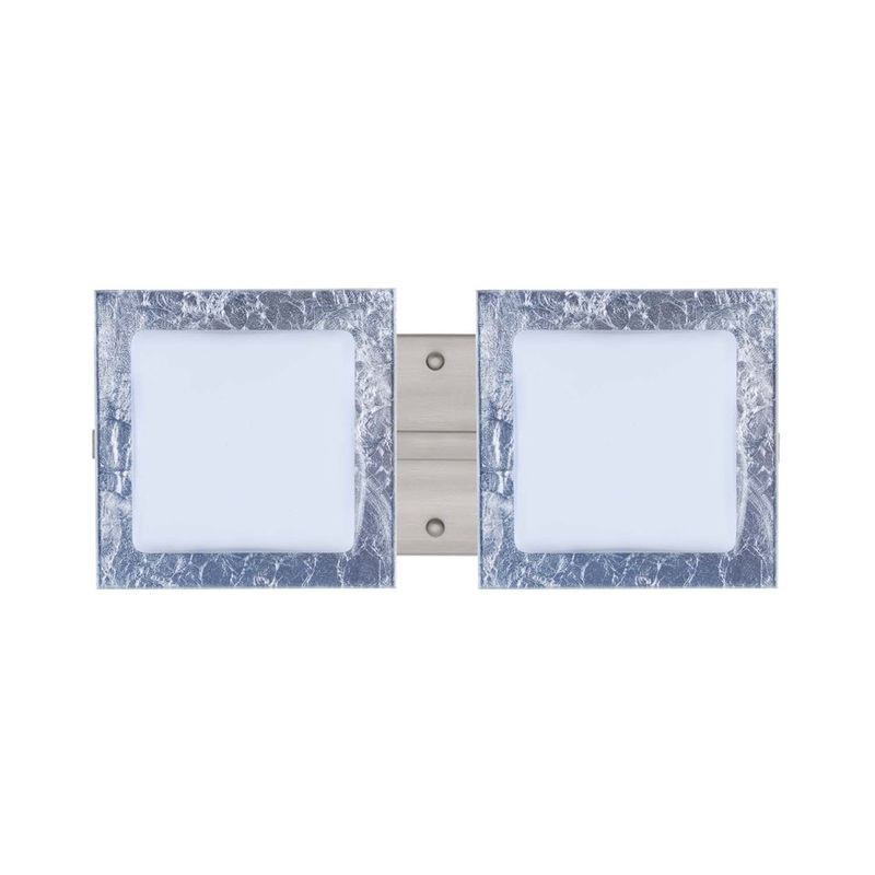 Two Light Wall Sconce from the Alex Collection in Satin Nickel Finish by Besa
