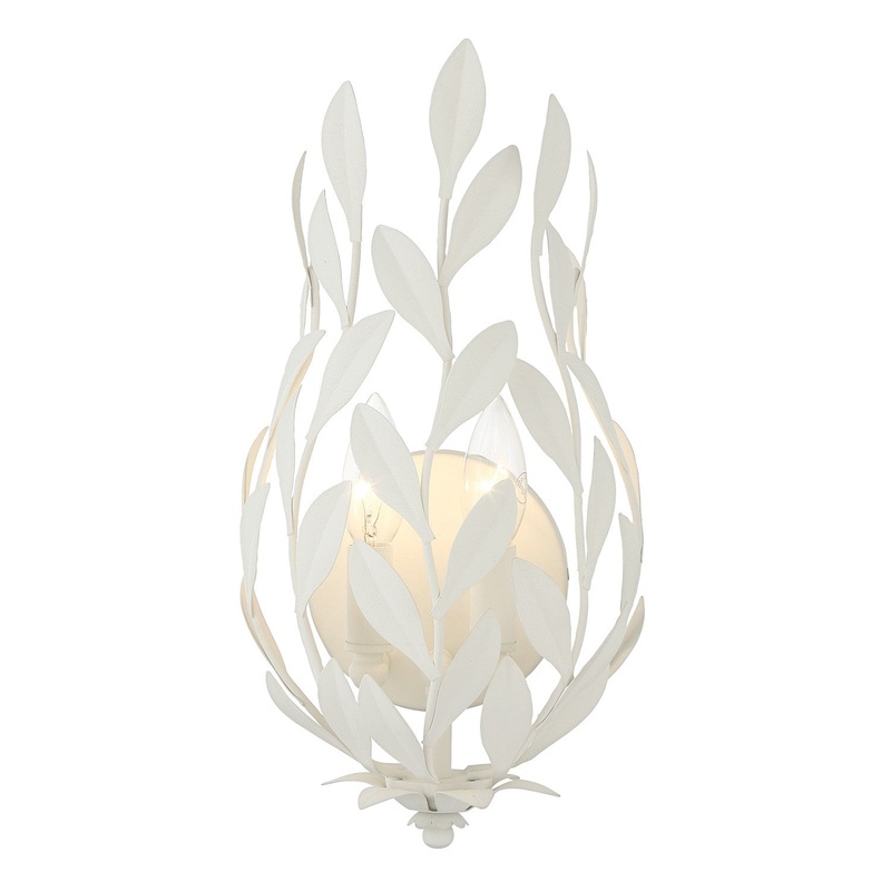 Two Light Wall Sconce from the Broche Collection in Matte White Finish by Crystorama