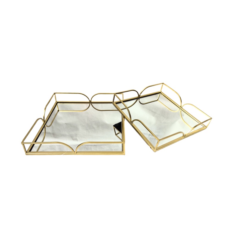 Willow Square Tray – Small – Gold