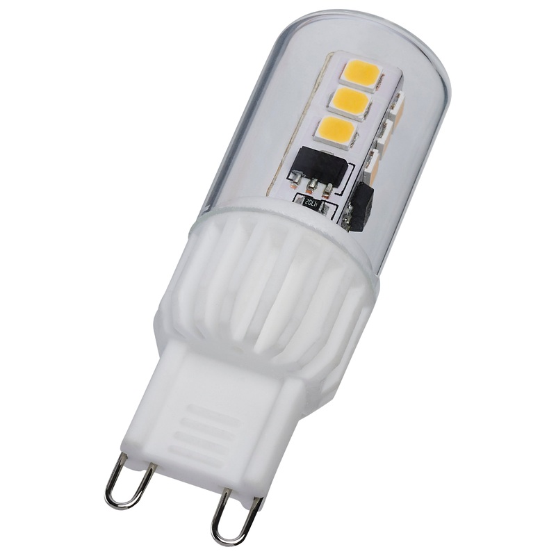3.5 Watt Mini LED – G9 Base – 3000K – Clear Finish – 120 Volt Light Bulb by Satco