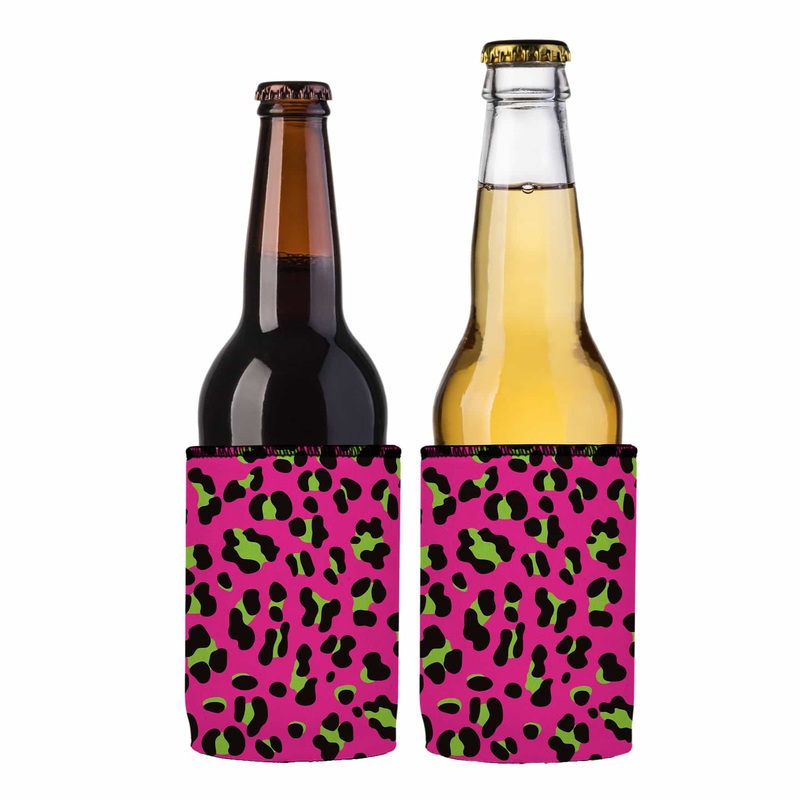80s Leopard Print Stubby Cooler 2-Pack – Standard