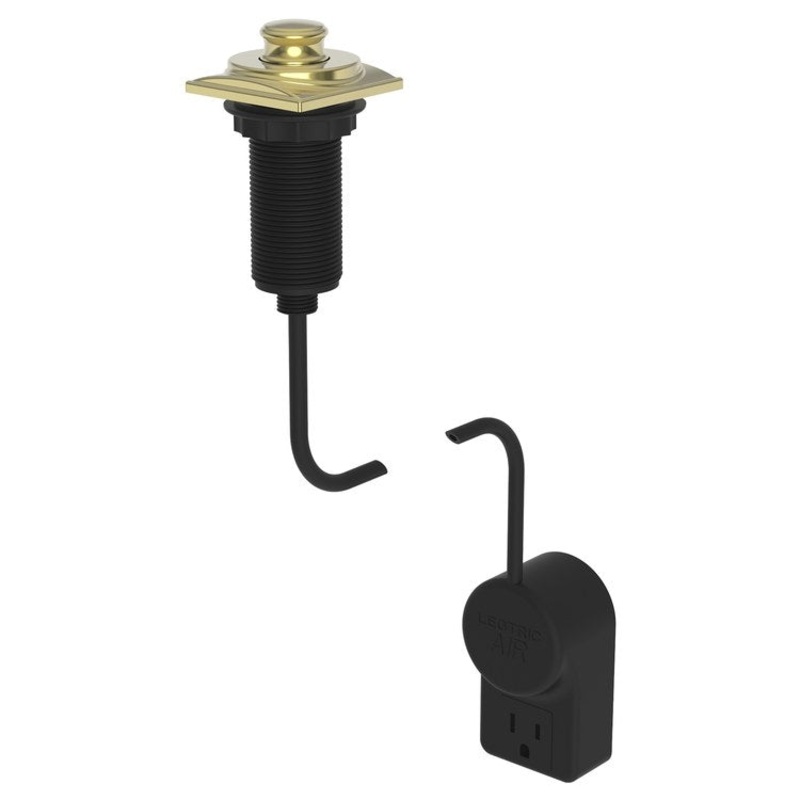 Air Activation Switch Adams Disposer with Power Adapter Forever Brass PVD Brass