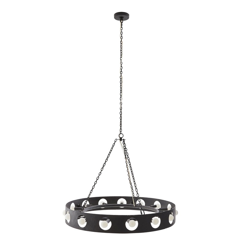 Arteriors 84077 Redondo 15 Light Chandelier Matte Charcoal (Discontinued)