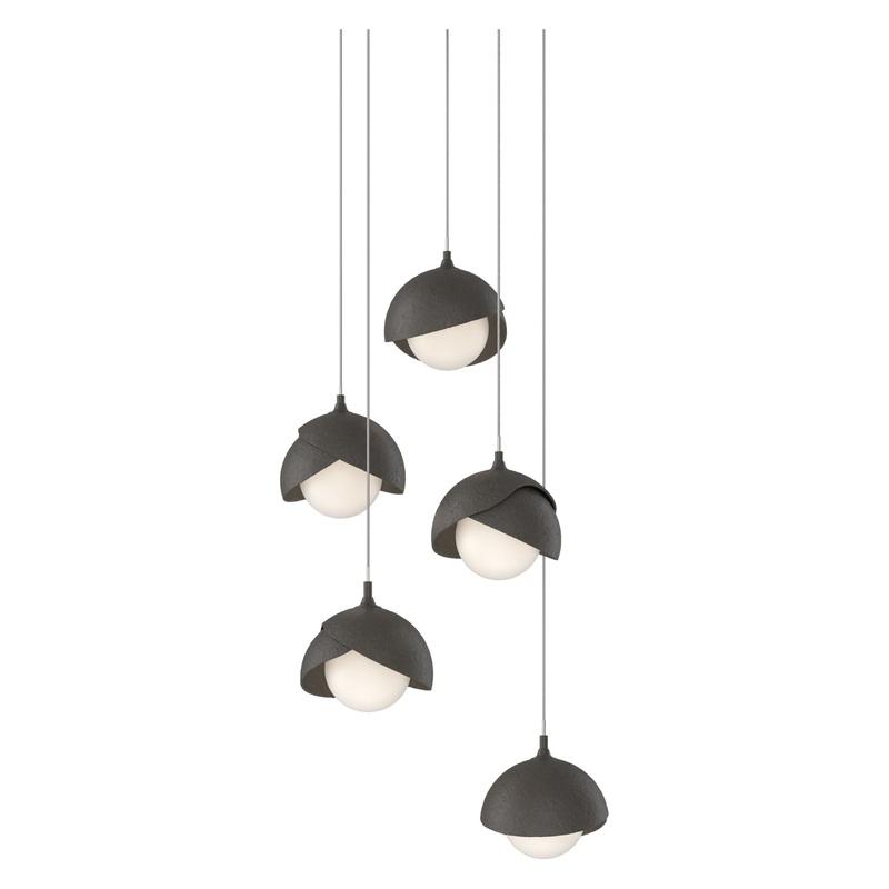 Brooklyn 5-Light Double Shade Pendant Dark Smoke Dark Smoke