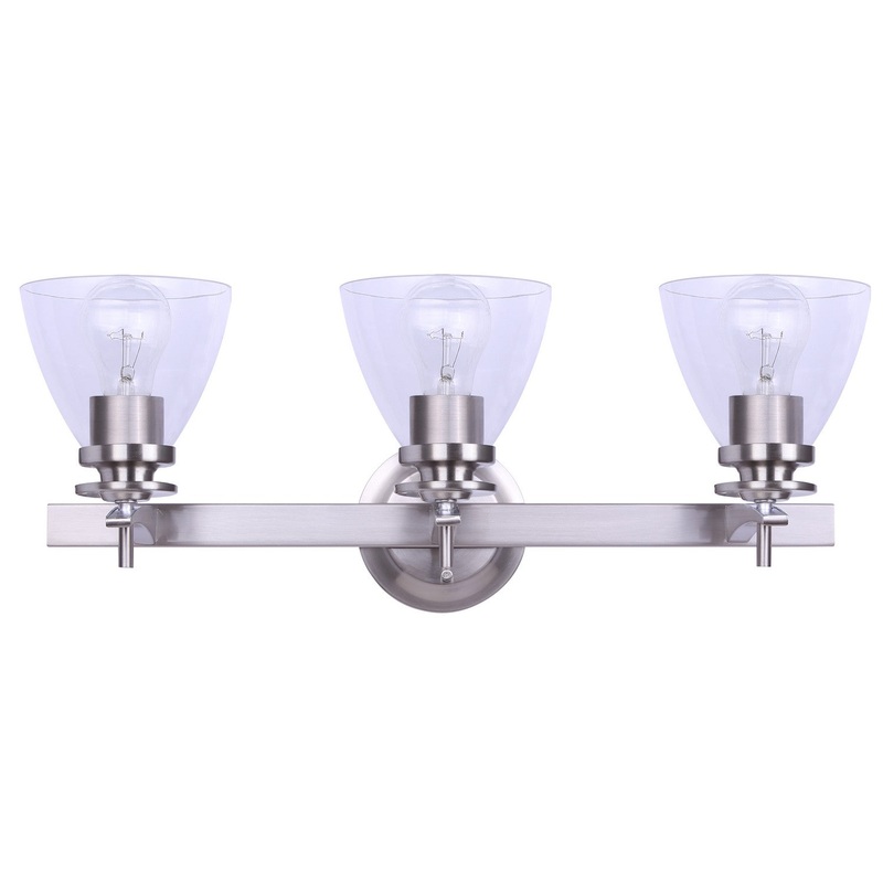 Canarm IVL256A03BN-RG Ivl256A03Bn-Rg Three Light Vanity Brushed Nickel