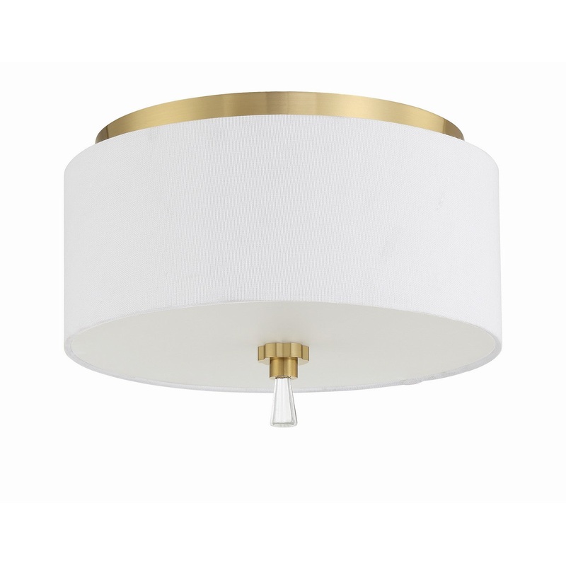 Craftmade 58282-SB Fortuna Two Light Flushmount Satin Brass