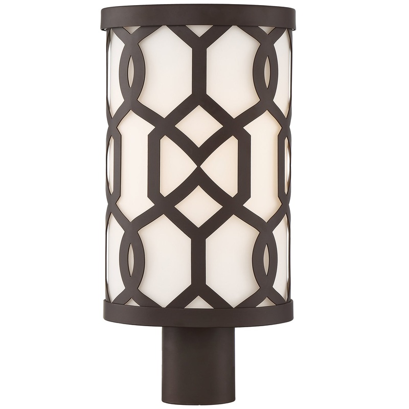 Crystorama JEN-2207-DB Jennings One Light Outdoor Post Mount Dark Bronze