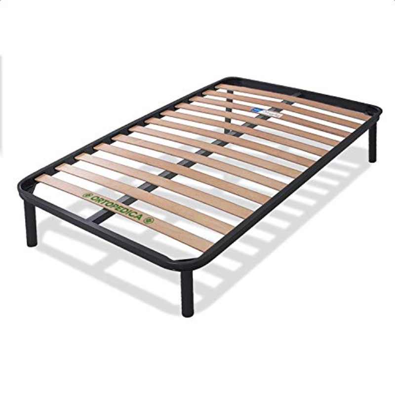 Dormiland – Rete Letto Ortopedica Piazza e Mezza 120×190 – 13 Doghe in Legno e Struttura in Acciaio – 100% Made in Italy